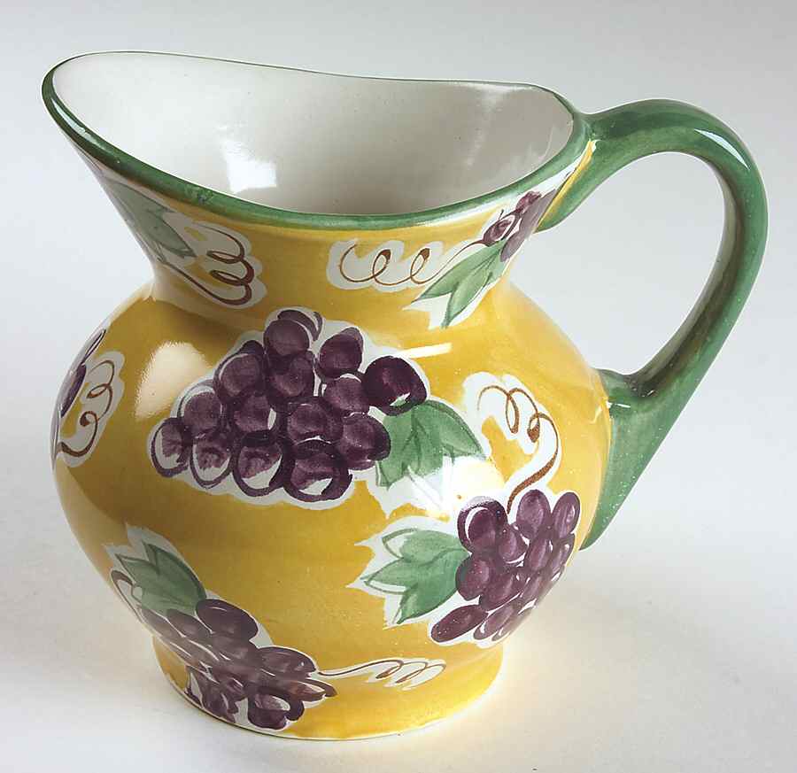 Grape Garland Embossed Pansy Purple 48 Oz Pitcher by Fioriware-1