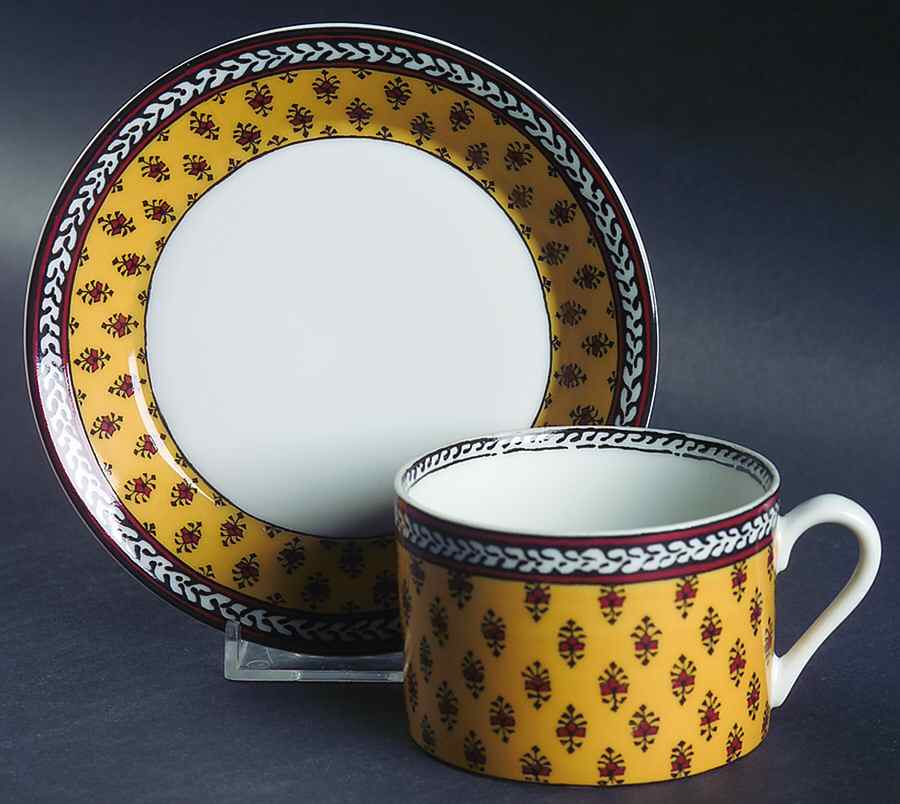 Avignon Flat Cup & Saucer Set by Fitz and Floyd-1