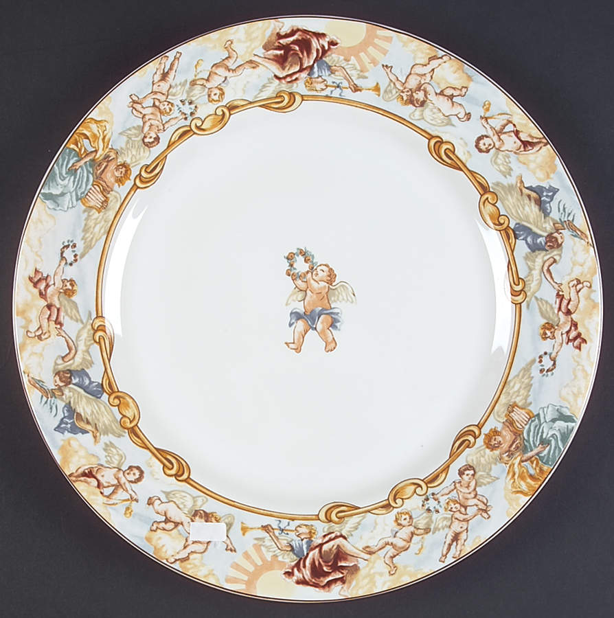 Cherubs 12" Chop Plate (Round Platter) by Fitz and Floyd-1