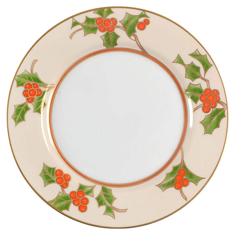 Christmas Holly Bread & Butter Plate by Fitz and Floyd-1