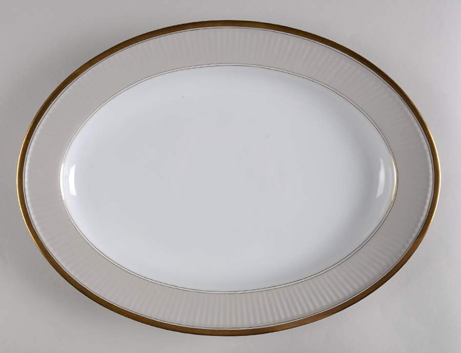 Classique d'Argent 14" Oval Serving Platter by Fitz and Floyd-1