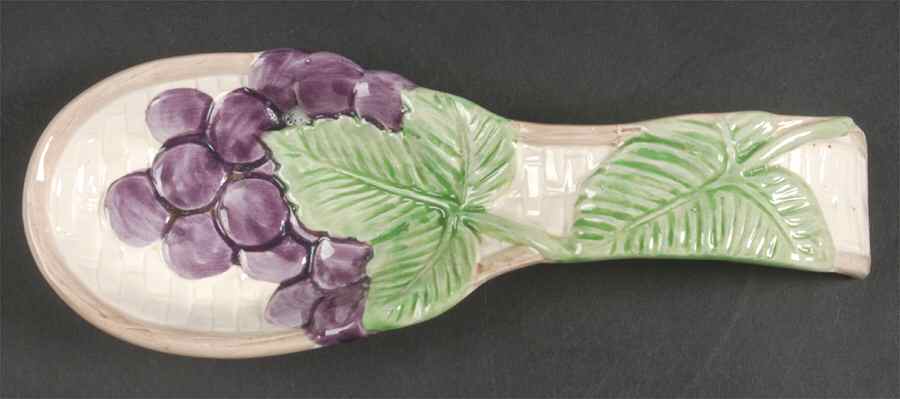 Grape Arbor Spoon Rest/Holder (Holds 1 Spoon) by Fitz and Floyd-1