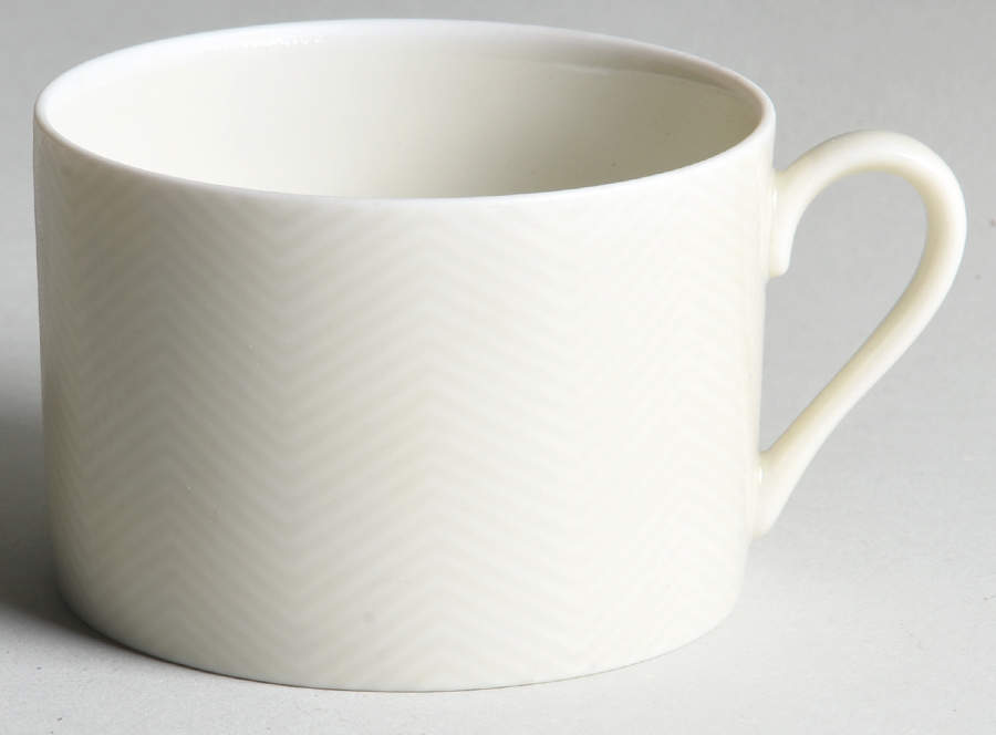 Herringbone (Fawn Brown on Buff) Flat Cup by Fitz and Floyd-1
