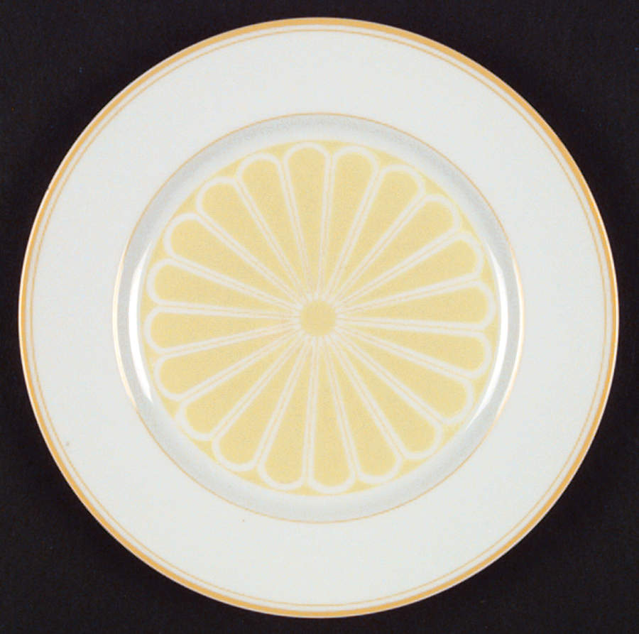Imperial Crest Yellow Salad Plate by Fitz and Floyd-1