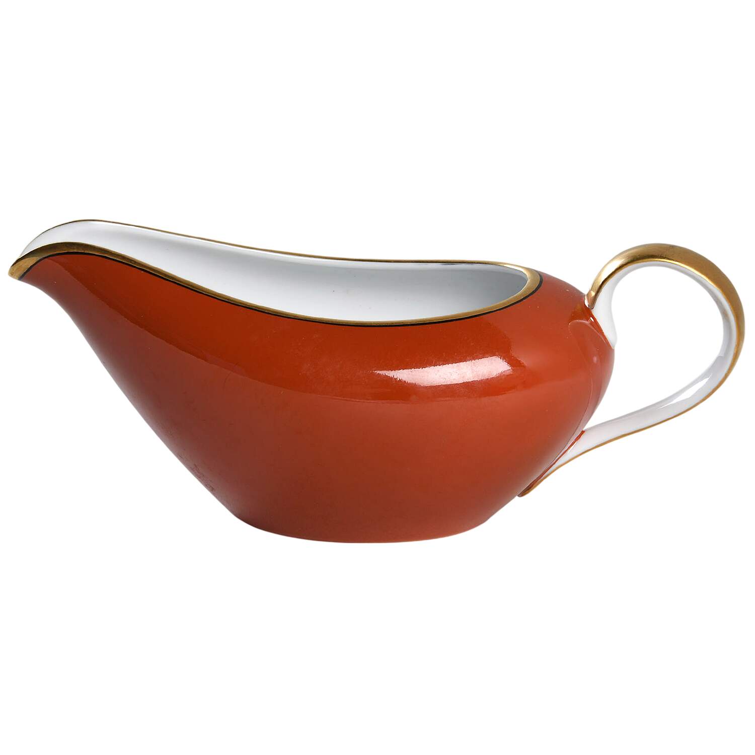 Medaillon d'Or Orange (Terra Cotta) Gravy Boat by Fitz and Floyd-1