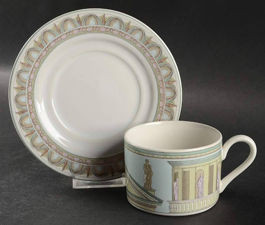 Neo Classic Flat Cup & Saucer Set by Fitz and Floyd-1