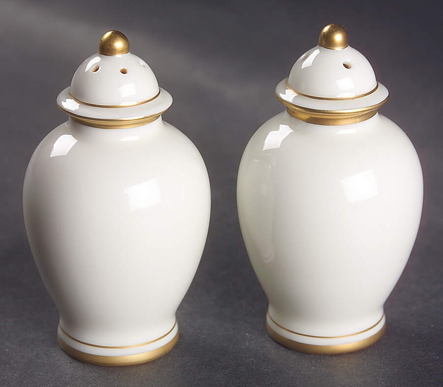 Palais Buff Salt & Pepper Set by Fitz and Floyd-1