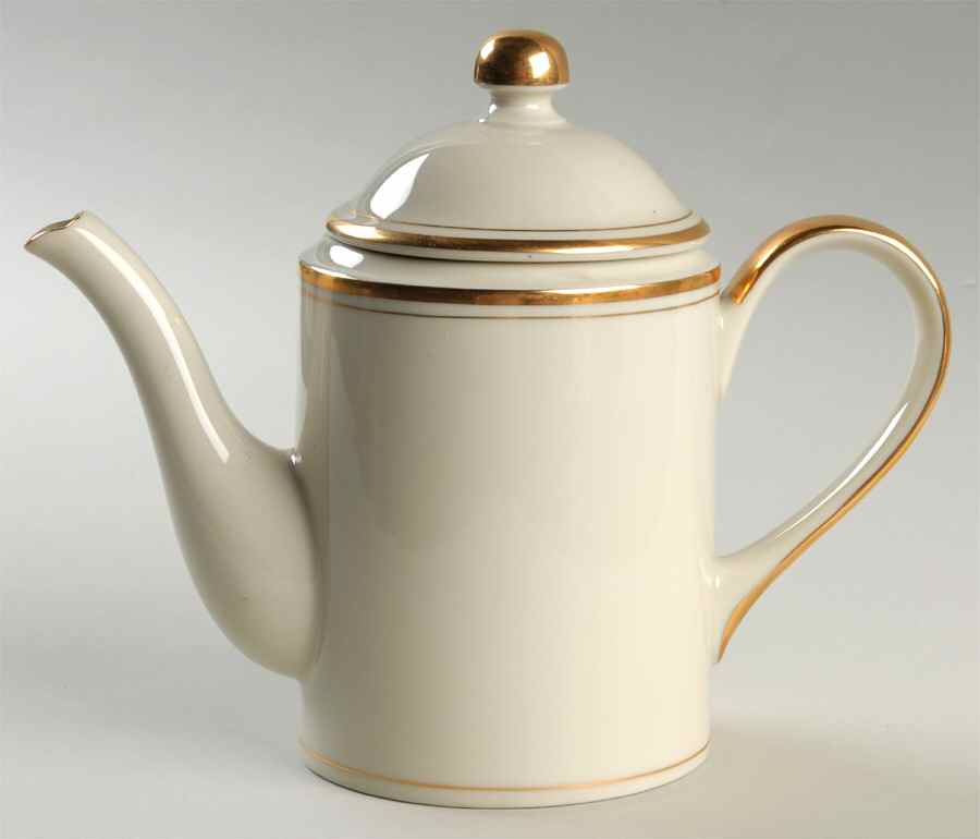 Palais Buff Mini Coffee Pot & Lid by Fitz and Floyd-1