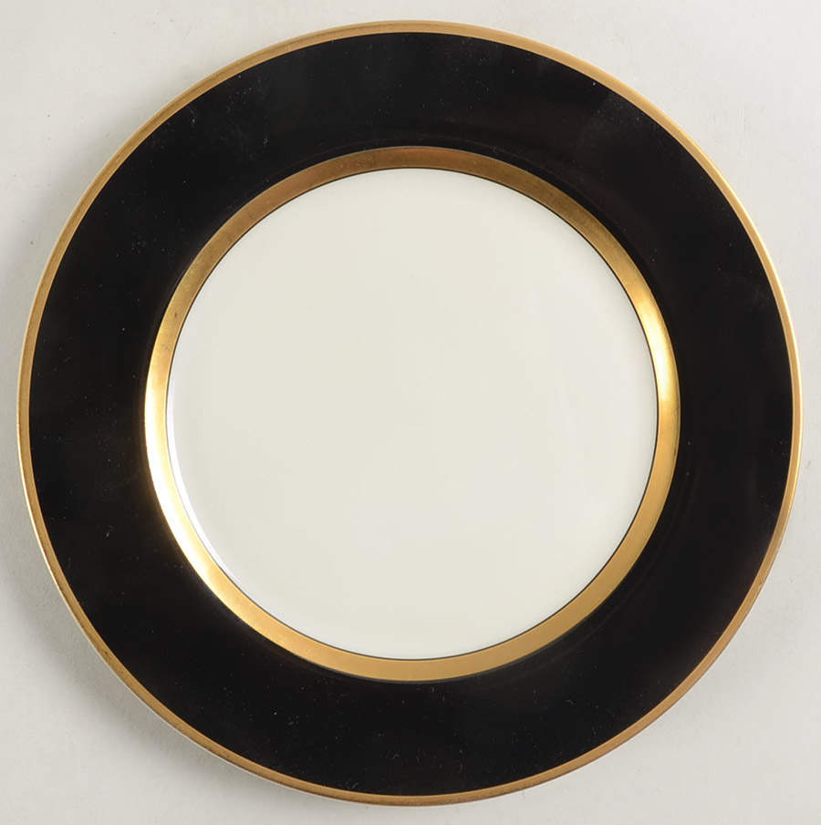Renaissance Black On Buff Salad Plate by Fitz and Floyd-1