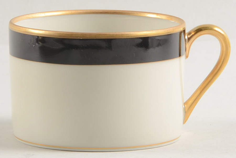 Renaissance Black On Buff Flat Cup by Fitz and Floyd-1