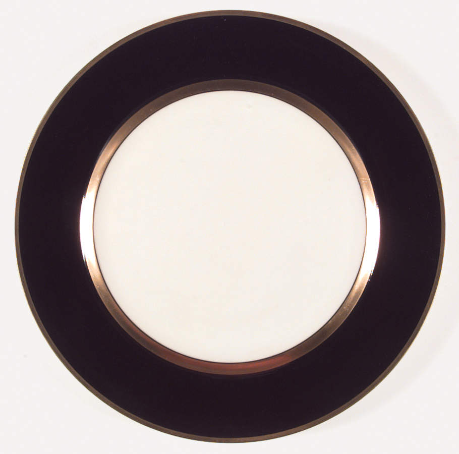 Renaissance Black On Buff Service Plate (Charger) by Fitz and Floyd-1