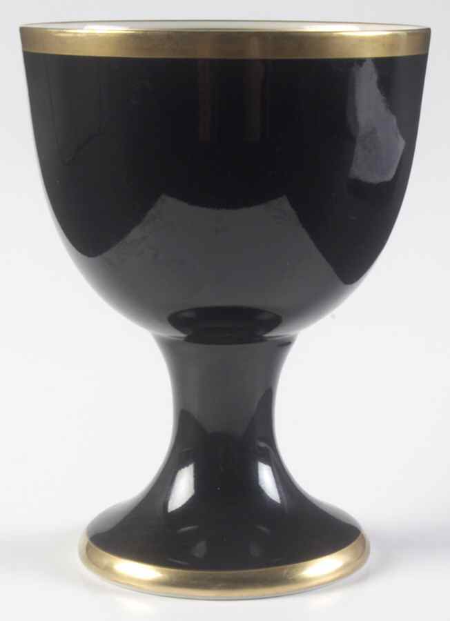 Renaissance Black On Buff China Goblet by Fitz and Floyd-1