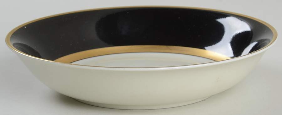Renaissance Black On Buff Fruit/Dessert (Sauce) Bowl by Fitz and Floyd-1