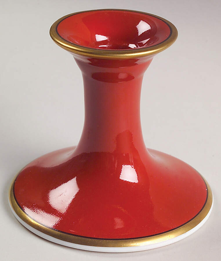 Renaissance Cinnabar 3" Candlestick by Fitz and Floyd-1