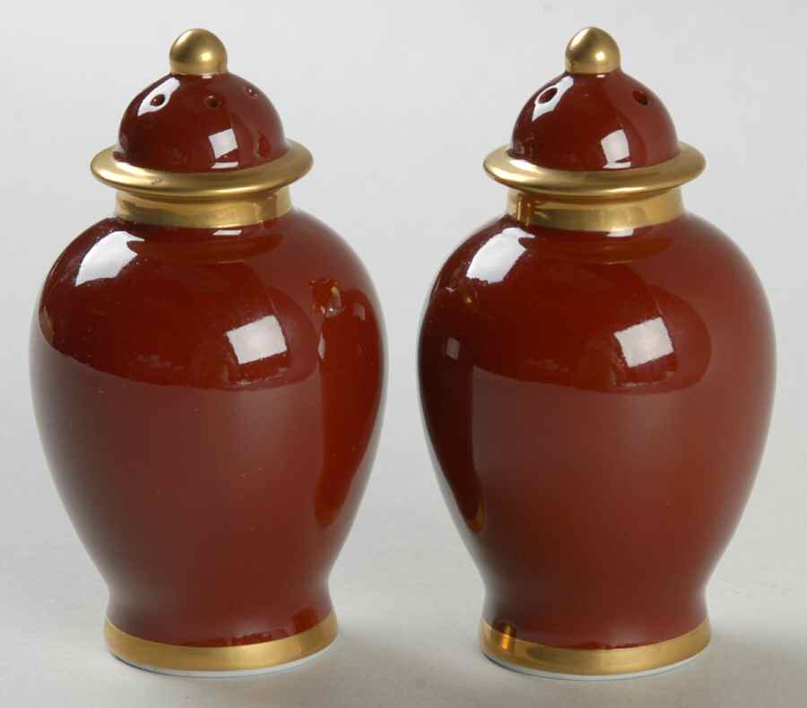 Renaissance Cinnabar Salt & Pepper Set by Fitz and Floyd-1