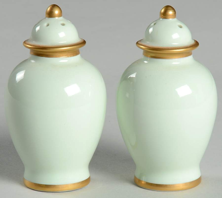 Renaissance Mint Green Salt & Pepper Set by Fitz and Floyd-1