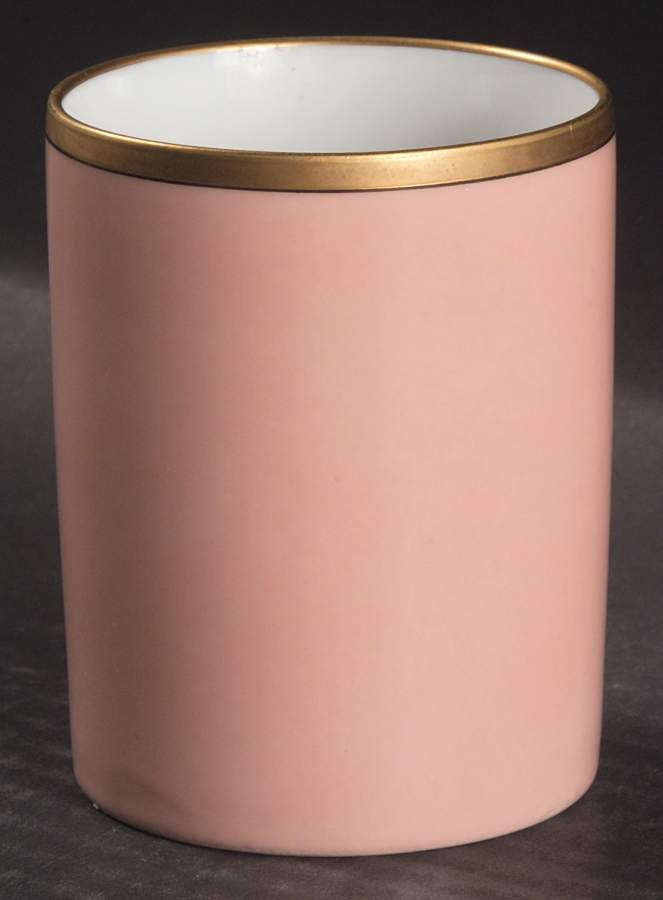 Renaissance Peach (Wide Gold Verge Line) Pencil/Pen Holder/Cup by Fitz and Floyd-1