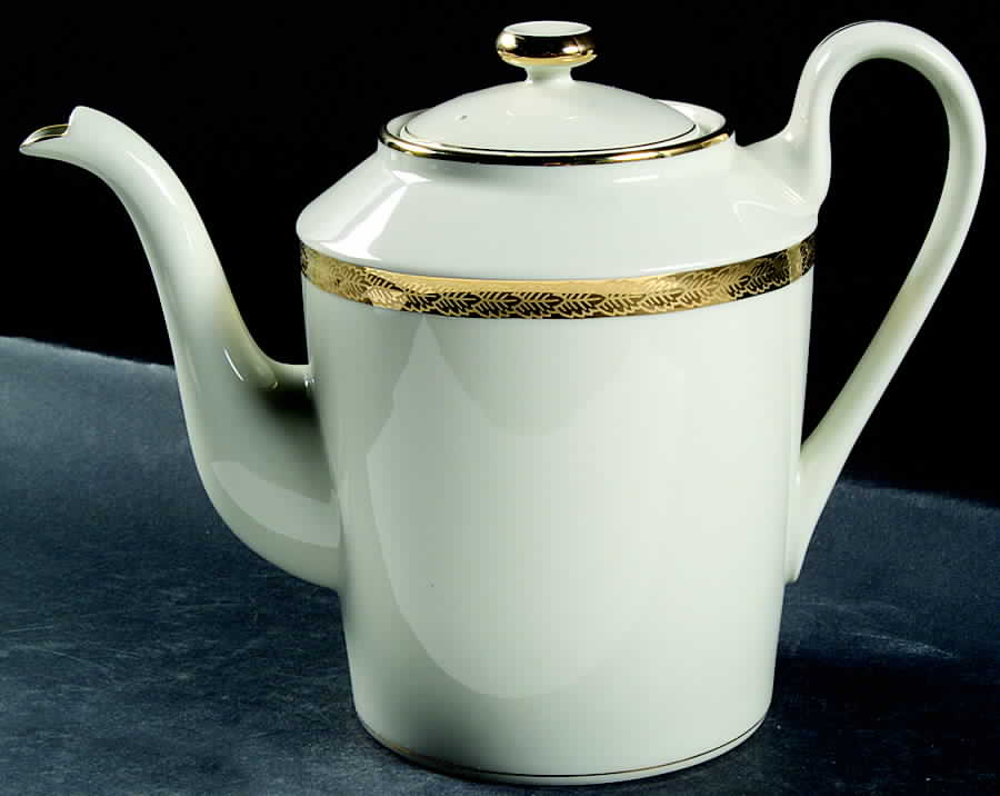 Roanoke (Gold) Coffee Pot & Lid by Fitz and Floyd-1
