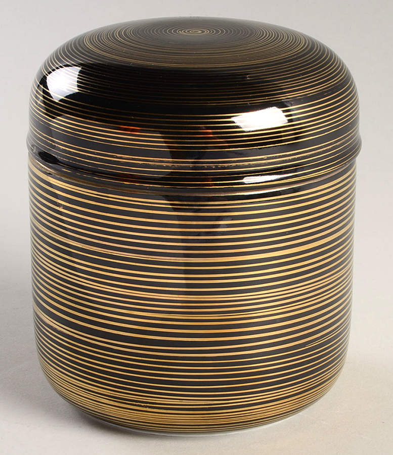 Rondelle Black 4" Round Box & Lid by Fitz and Floyd-1