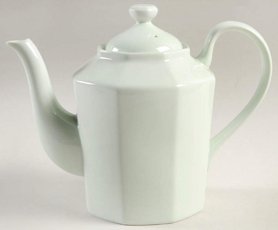 Total Color Mint Sherbet (Octagonal) Coffee Pot & Lid by Fitz and Floyd-1