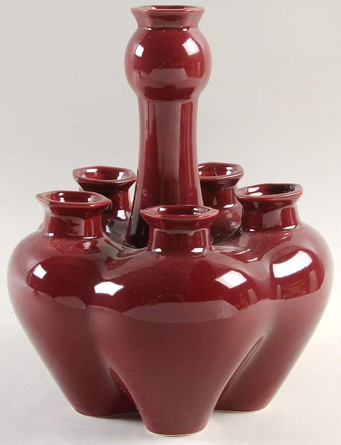 Total Color Plum (Round) 6 Flower Holder Vase by Fitz and Floyd-1
