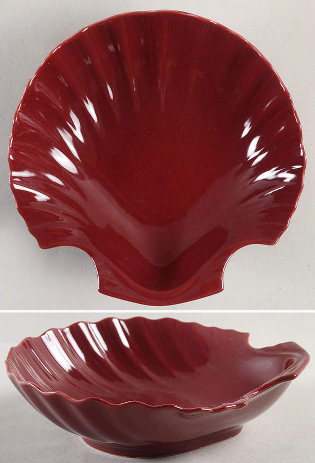 Total Color Plum (Round) 7" Shell Shaped Dish by Fitz and Floyd-1