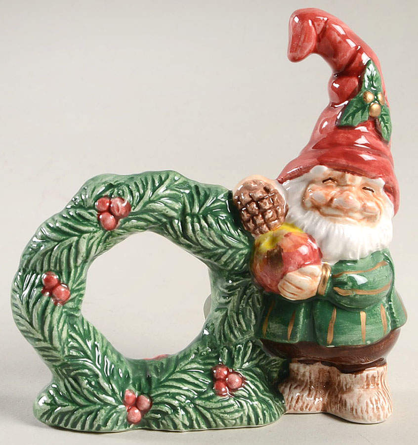 Woodland Santa Napkin Ring by Fitz and Floyd-1