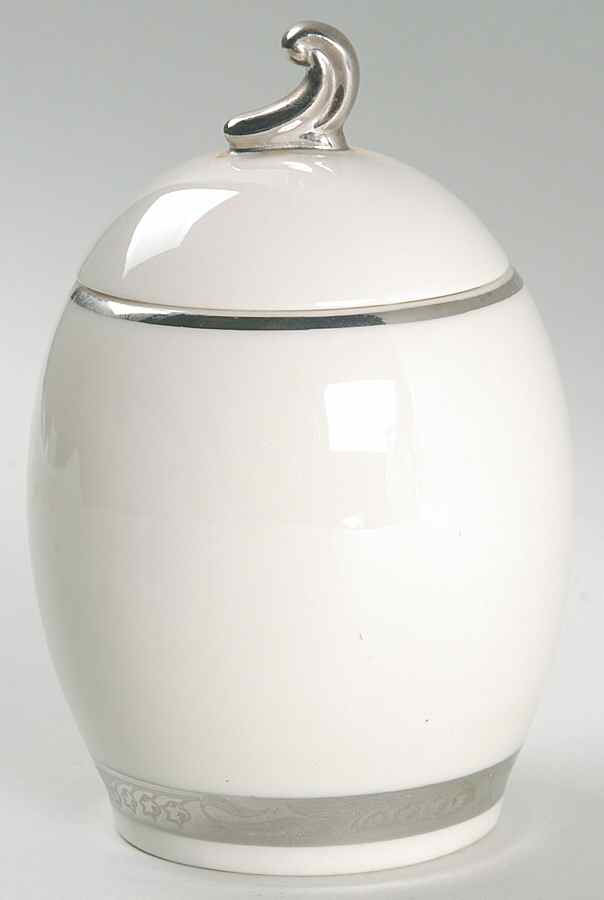 Bridal Wreath No Color Band Sugar Bowl & Lid by Flintridge-1