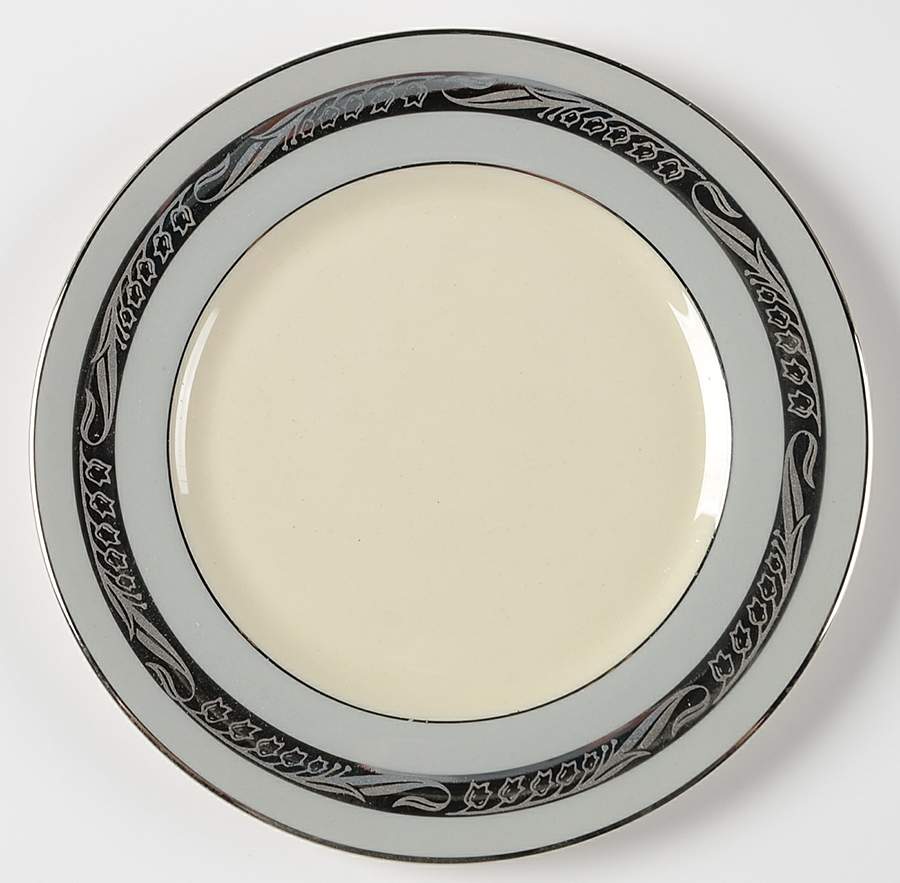 Bridal Wreath Gray Bread & Butter Plate by Flintridge-1