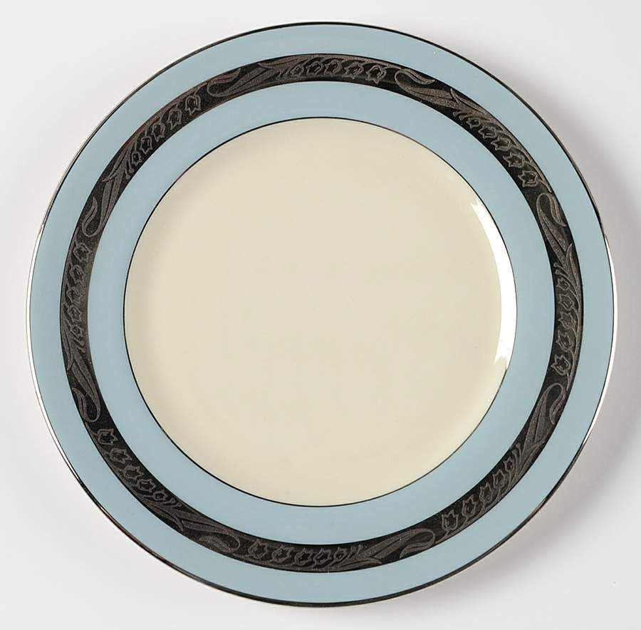 Bridal Wreath Strata Blue (Rim) Bread & Butter Plate by Flintridge-1