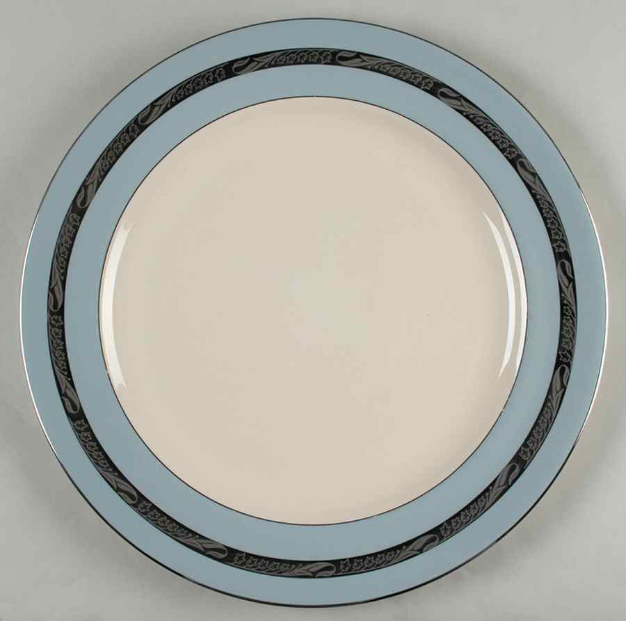 Bridal Wreath Strata Blue (Rim) 14" Chop Plate (Round Platter) by Flintridge-1