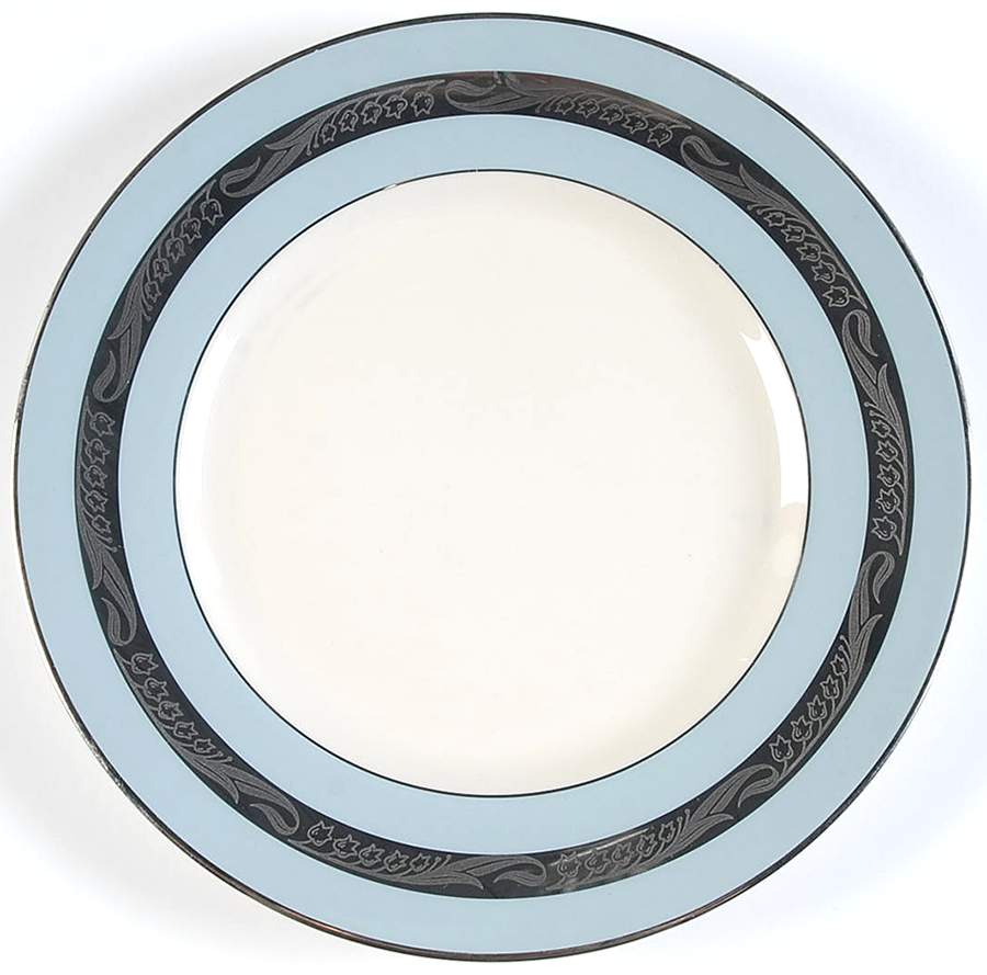 Bridal Wreath Strata Blue (Rim) Salad Plate by Flintridge-1