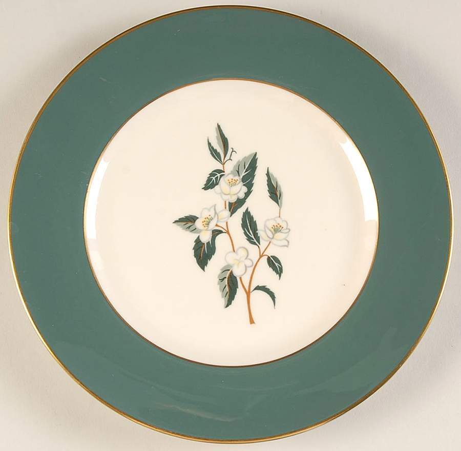 Ceylon Teal Green Salad Plate by Flintridge-1