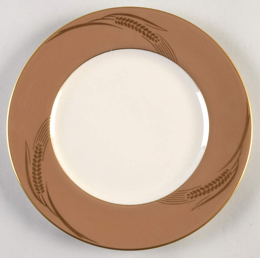Chalice Cocoa (Gold Trim, Rim) Salad Plate by Flintridge-1