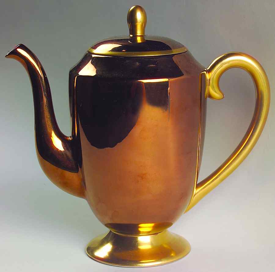 Copper & Gold Coffee Pot & Lid by Flintridge-1