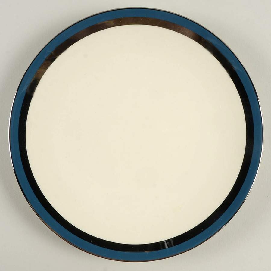 Contessa Mystic Blue (Platinum Trim, Coupe) Salad Plate by Flintridge-1
