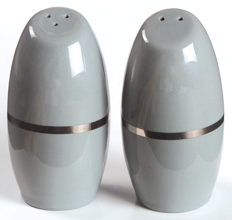 Contessa Peacock Blue (Platinum Trim, Coupe) Salt & Pepper Set by Flintridge-1