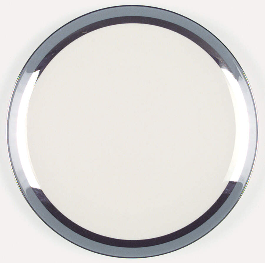 Contessa Peacock Blue (Platinum Trim, Coupe) Dinner Plate by Flintridge-1