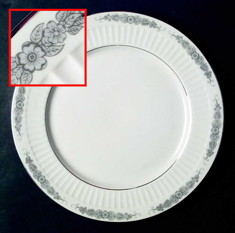 Crissy Rose Gray Dinner Plate by Flintridge-1