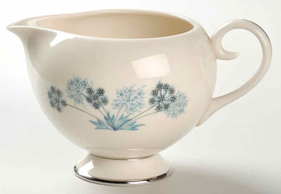 Evening Shadows No Color Band (Platinum Trim) Creamer by Flintridge-1