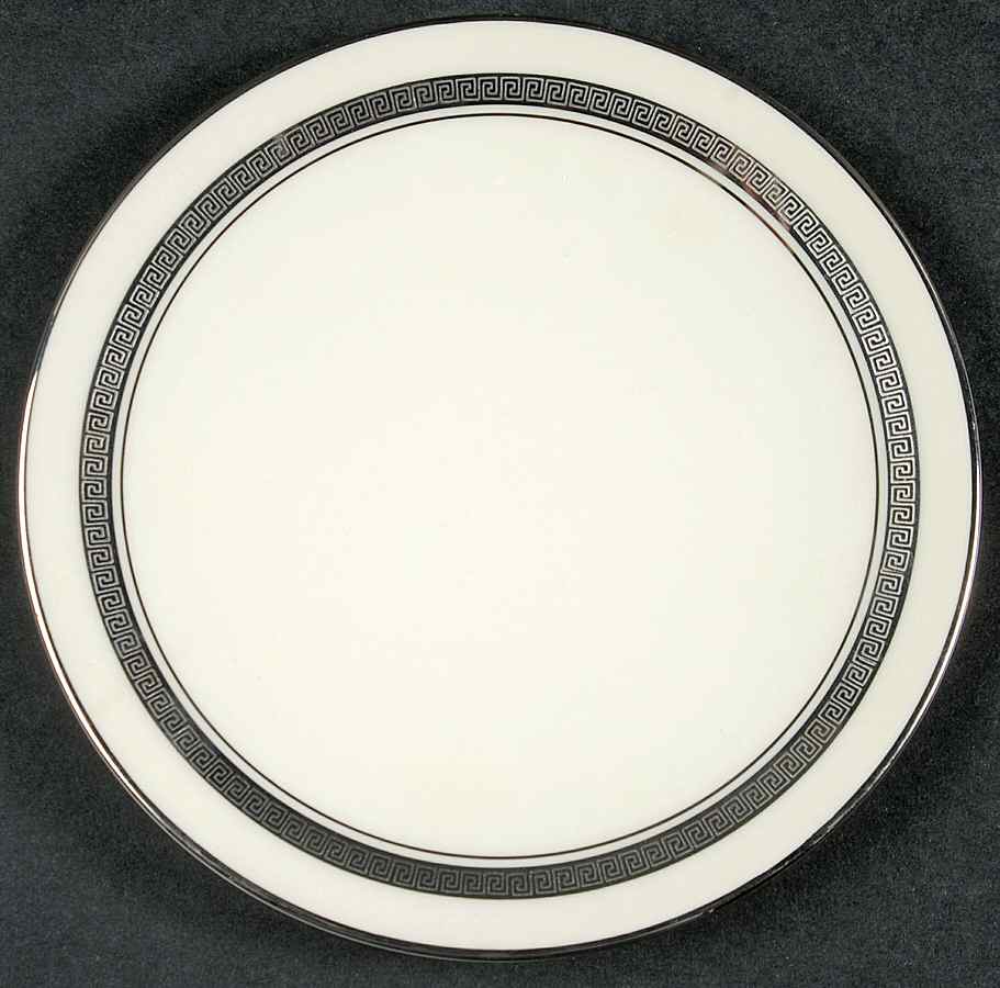 Grecian Key No Color Band (Platinum Trim, Coupe) Bread & Butter Plate by Flintridge-1