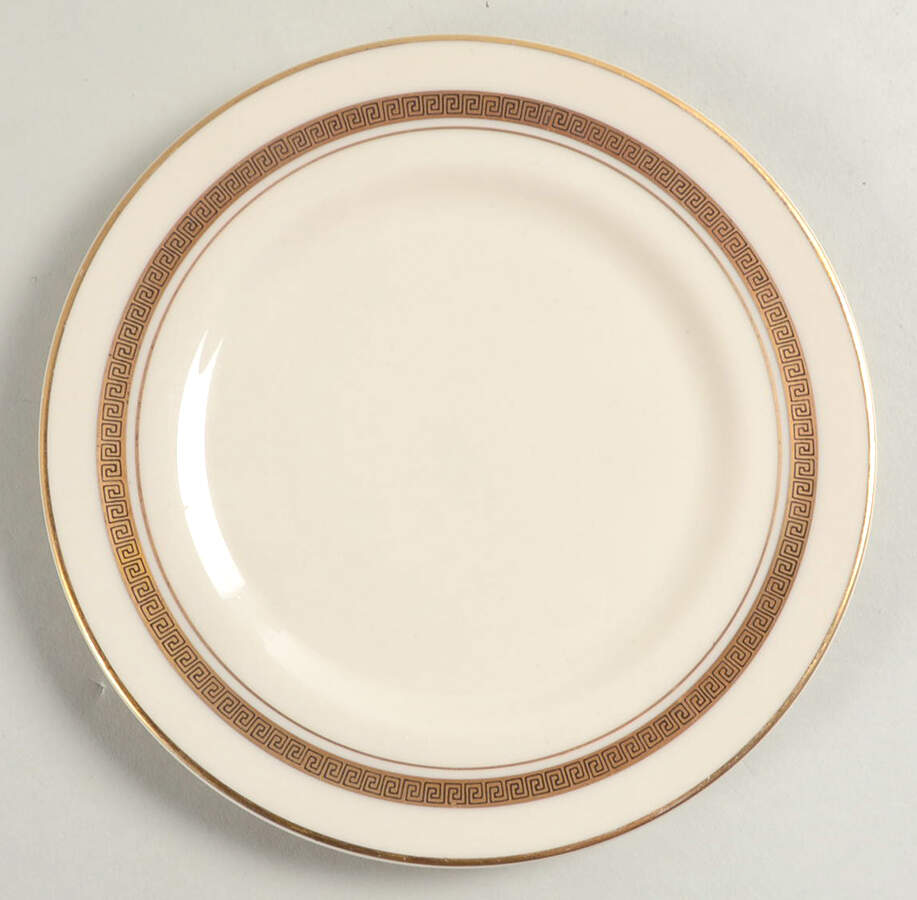 Grecian Key No Color Band (Gold Trim, Rim) Bread & Butter Plate by Flintridge-1