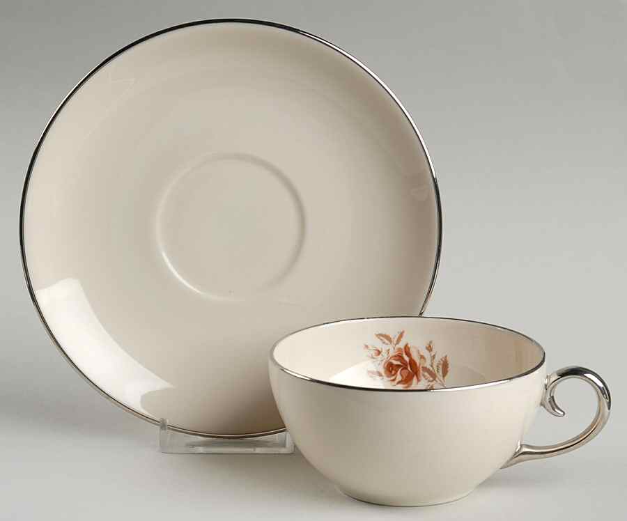 Marlys (Coupe) Flat Cup & Saucer Set by Flintridge-1