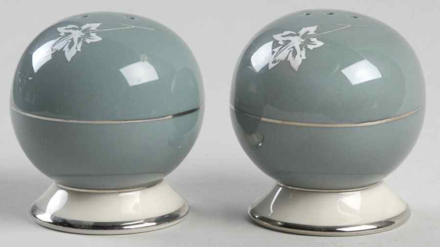Misty Leaf Peacock Blue Salt & Pepper Set by Flintridge-1
