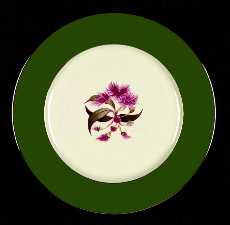 Milan Sage Green (Rim $ Coupe) Dinner Plate by Flintridge-1