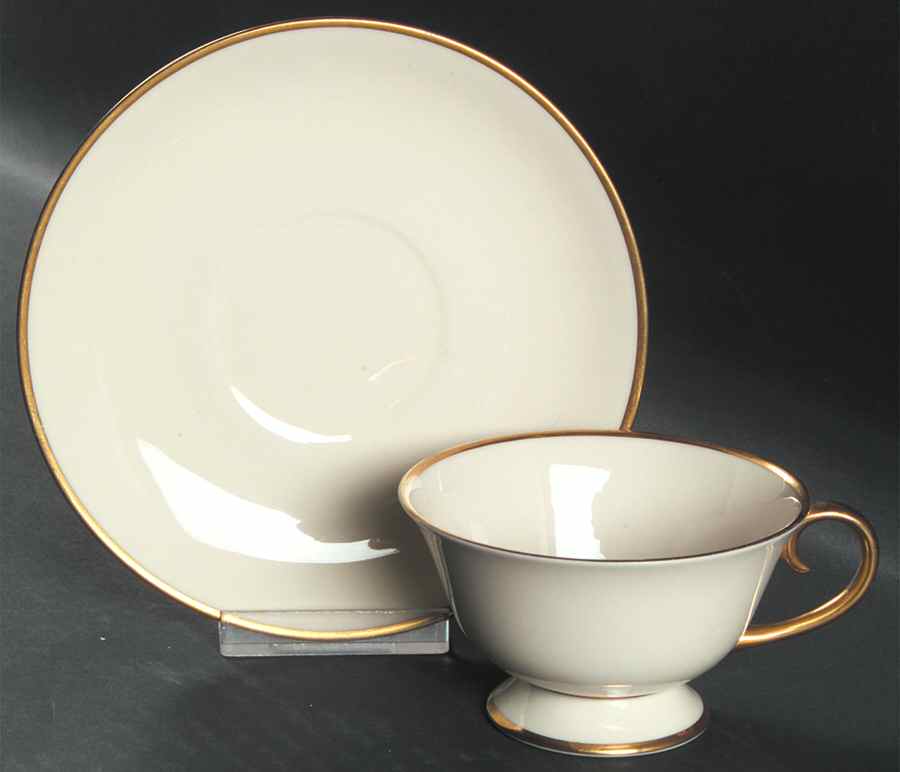 Montrose Footed Cup & Saucer Set by Flintridge-1