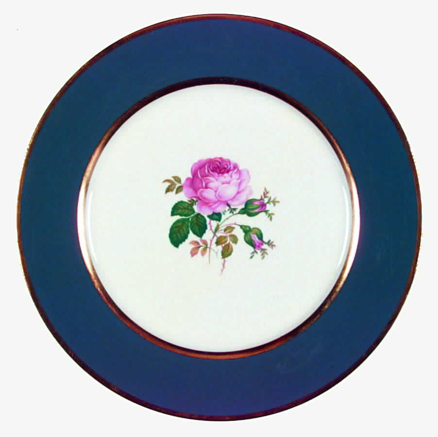 Moss Rose Teal Green Service Plate (Charger) by Flintridge-1