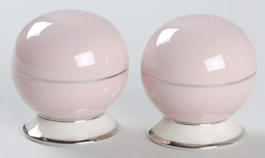 Petal Pink Rose (Rim) Salt & Pepper Set by Flintridge-1