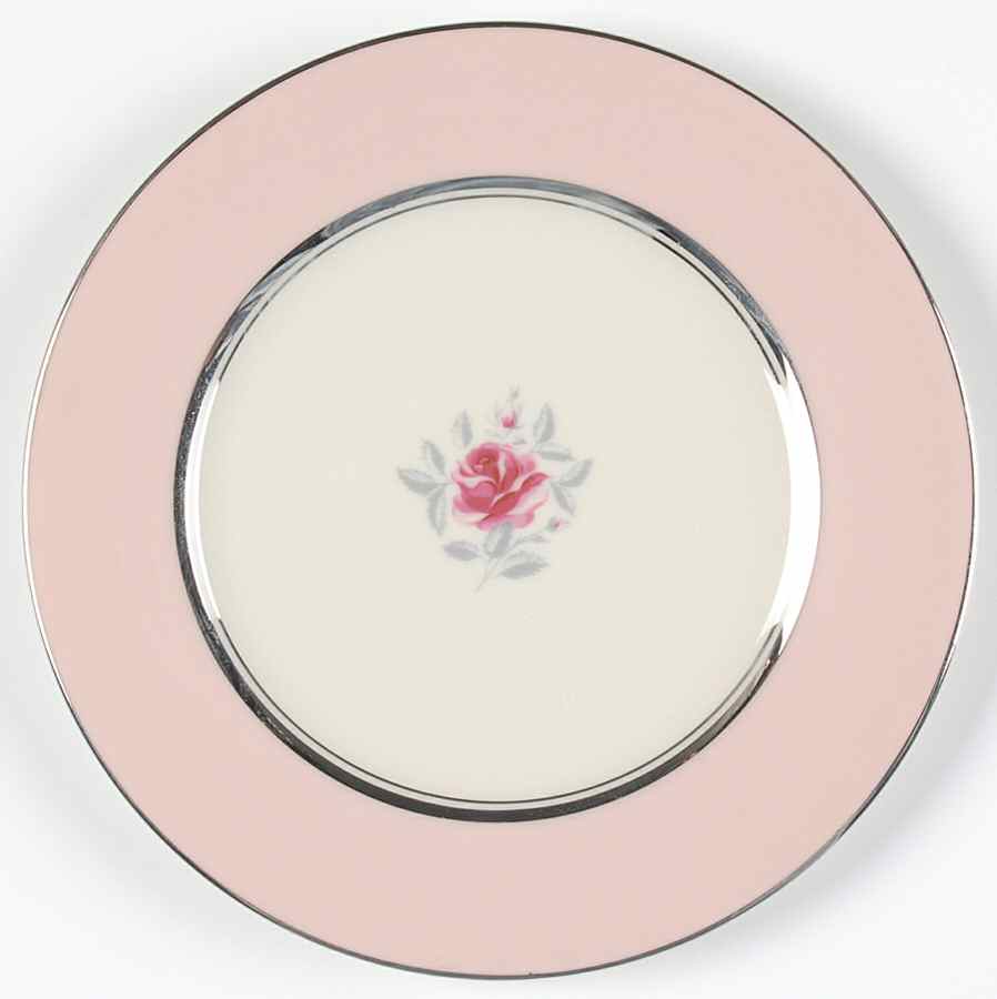 Petal Pink Rose (Rim) Bread & Butter Plate by Flintridge-1