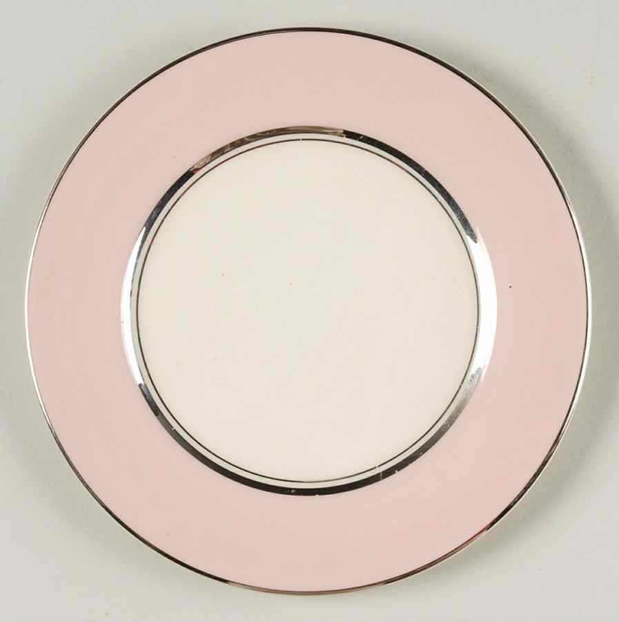 Platinum Petal Pink (Rim) Bread & Butter Plate by Flintridge-1